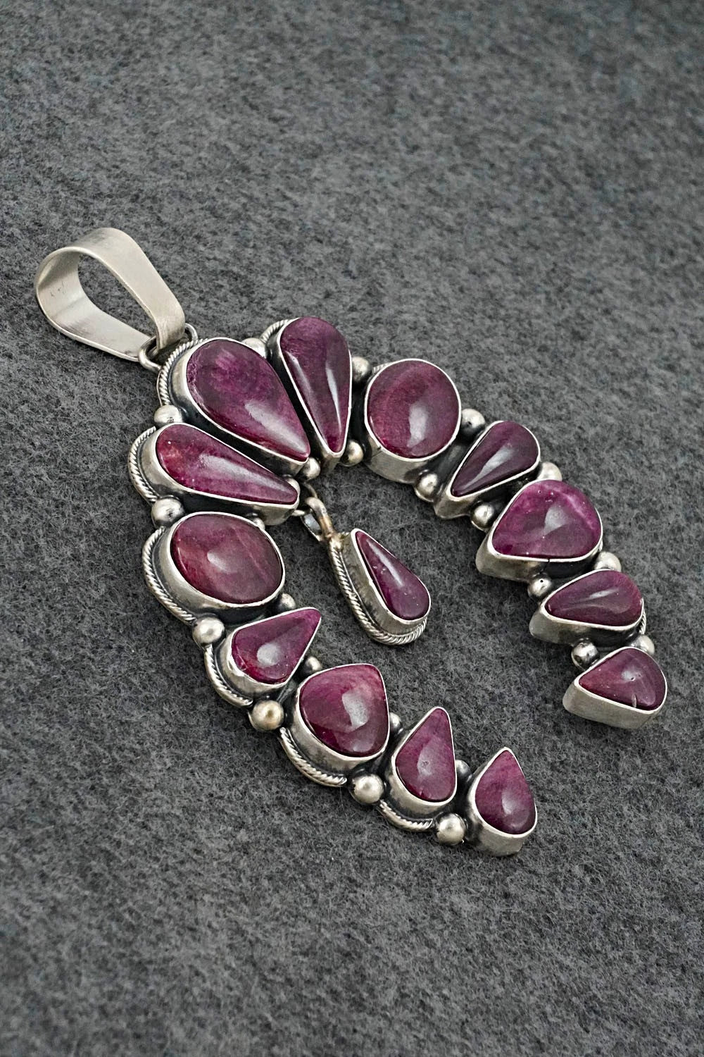 Spiny Oyster & Sterling Silver Pendant - Paul Livingston