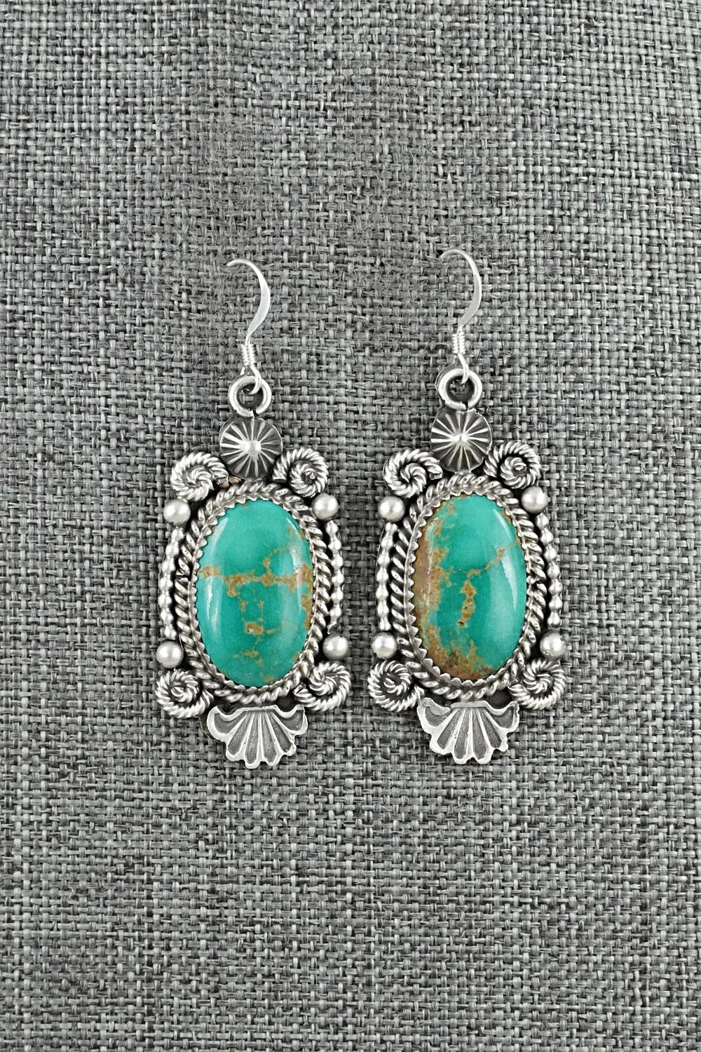 Turquoise & Sterling Silver Earrings - Michael Calladitto