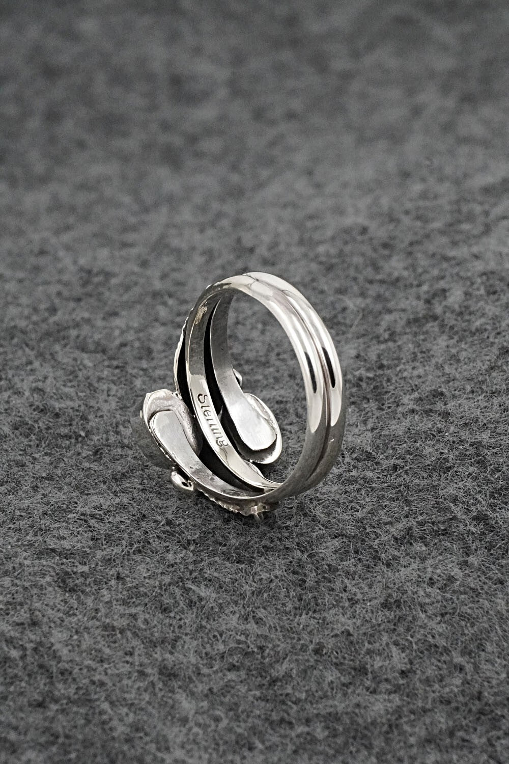 Onyx & Sterling Silver Ring - Harry B. Yazzie - Size 7