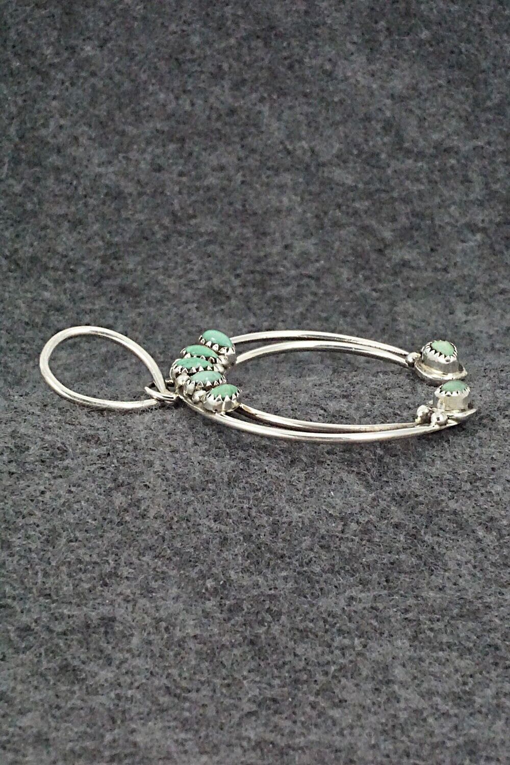 Turquoise & Sterling Silver Naja Pendant - Priscilla Reeder