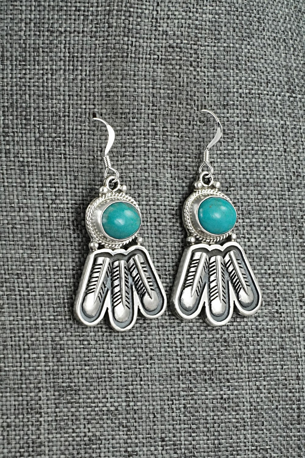 Turquoise & Sterling Silver Earrings - Sharon McCarthy