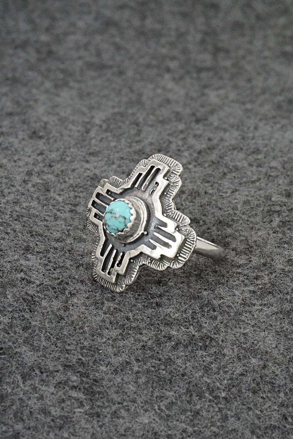 Turquoise and Sterling Silver Ring - Letricia Largo - Size 6.5