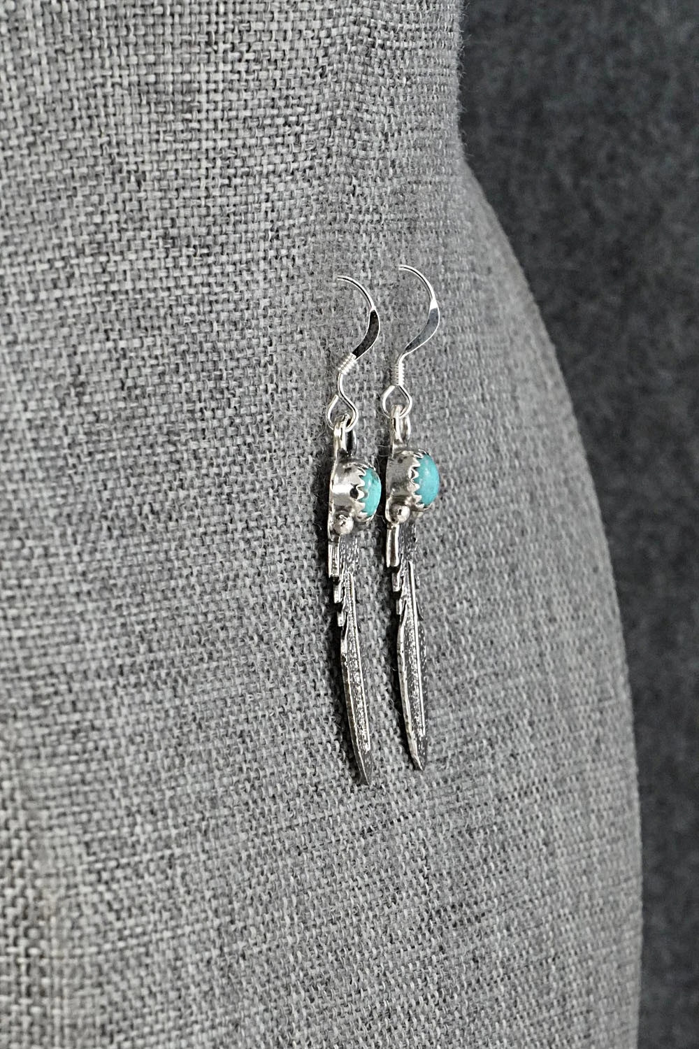 Turquoise & Sterling Silver Earrings - Adelarae Yazzie
