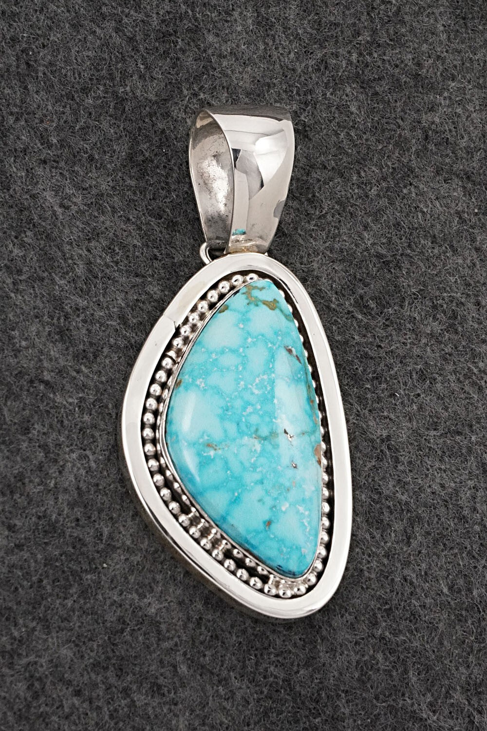 Turquoise & Sterling Silver Pendant - Paul Livingston