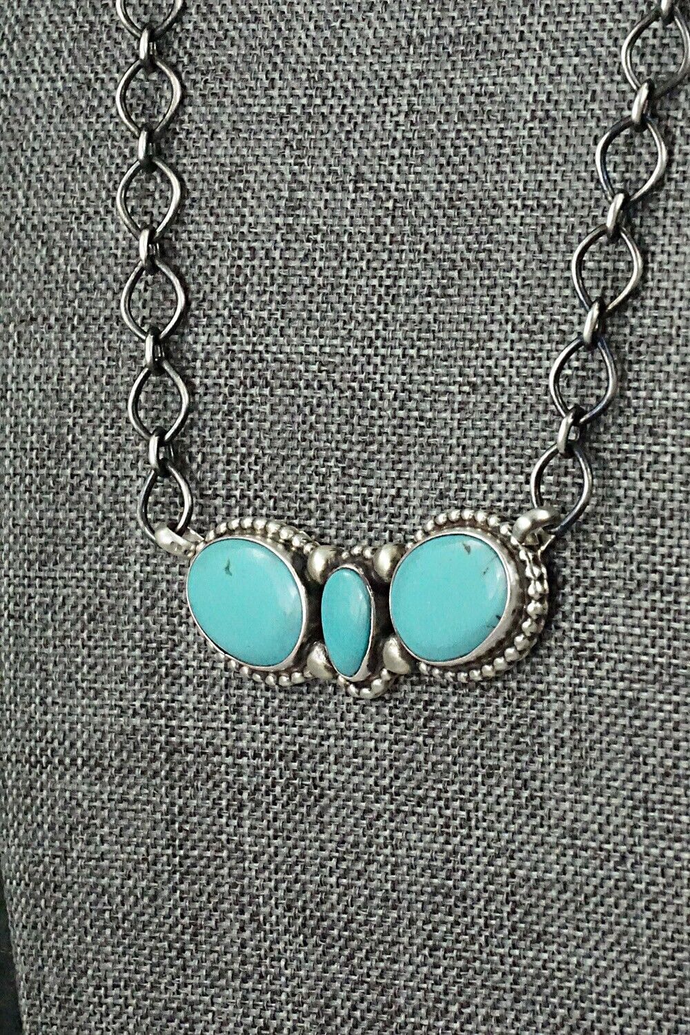 Turquoise & Sterling Silver Necklace - Kathleen Livingston