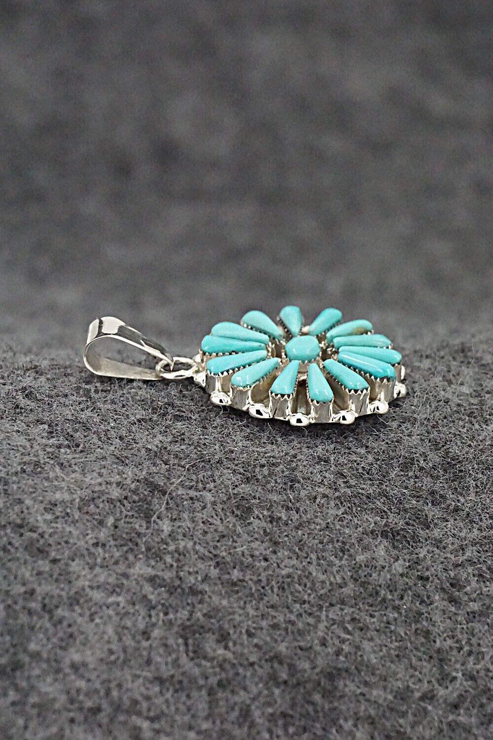 Turquoise & Sterling Silver Pendant - Vera Halusewa