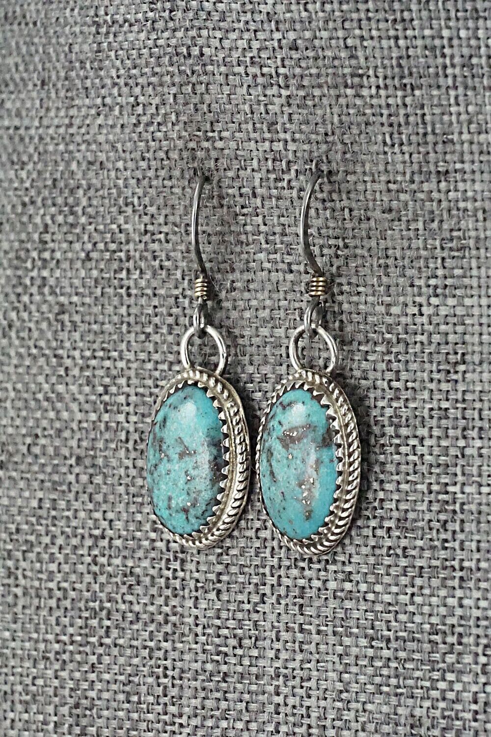 Turquoise & Sterling Silver Earrings - Ernest Hawthorne