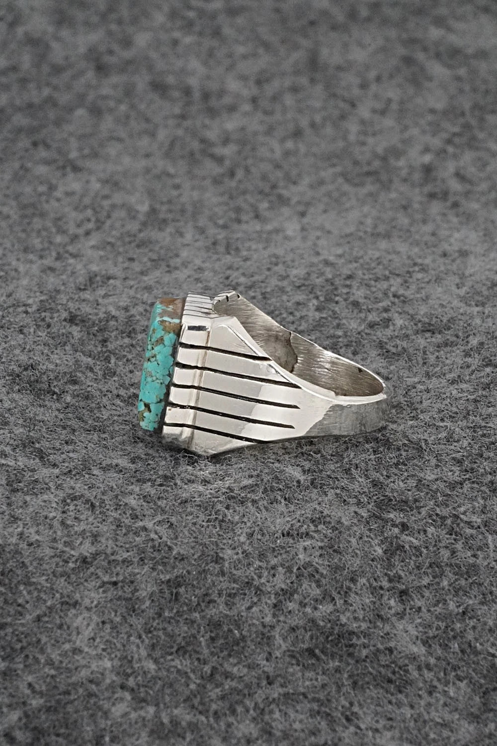 Turquoise & Sterling Silver Ring - Trevor Jack - Size 8