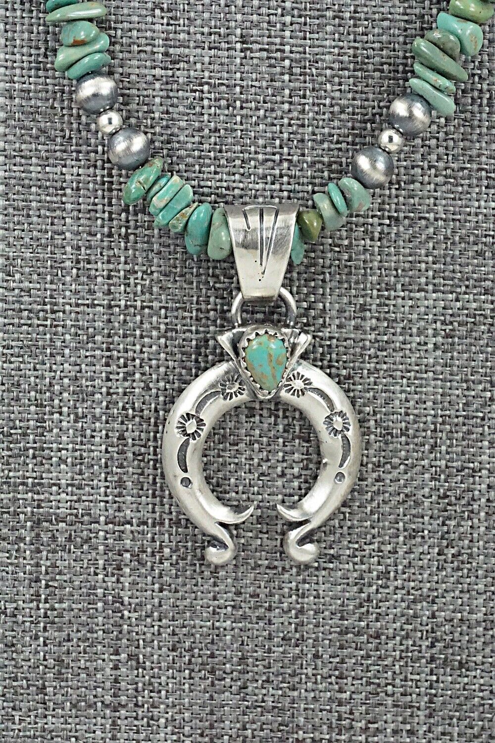 Turquoise & Sterling Silver Necklace - Louise Joe