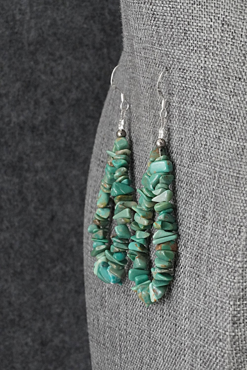 Turquoise & Sterling Silver Earrings - Doreen Jake