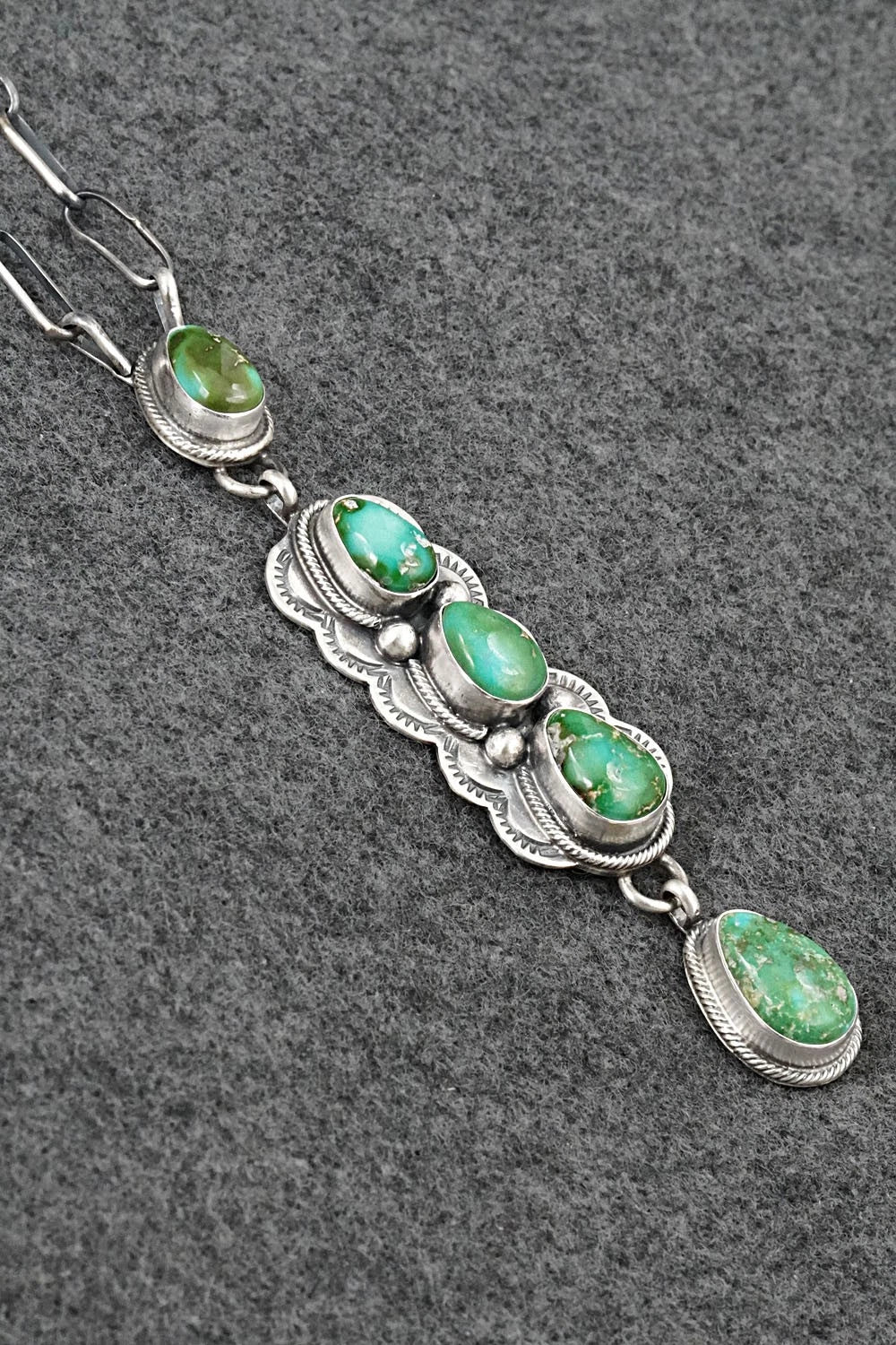 Turquoise & Sterling Silver Necklace - Bobby Johnson