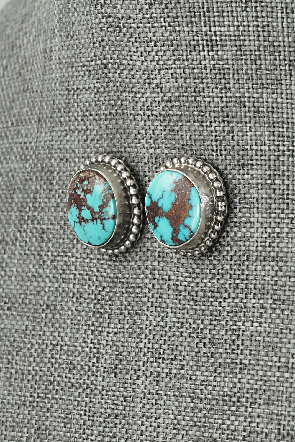 Turquoise & Sterling Silver Pendant and Earrings Set - Darrin Livingston