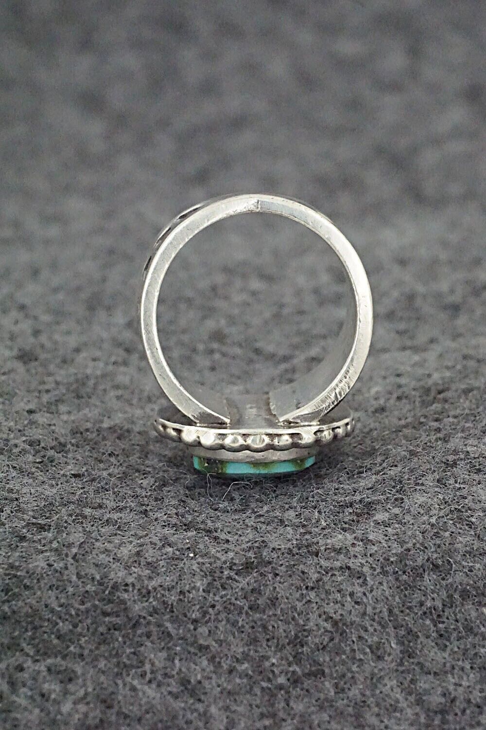 Turquoise & Sterling Silver Ring - Samuel Yellowhair - Size 6.75