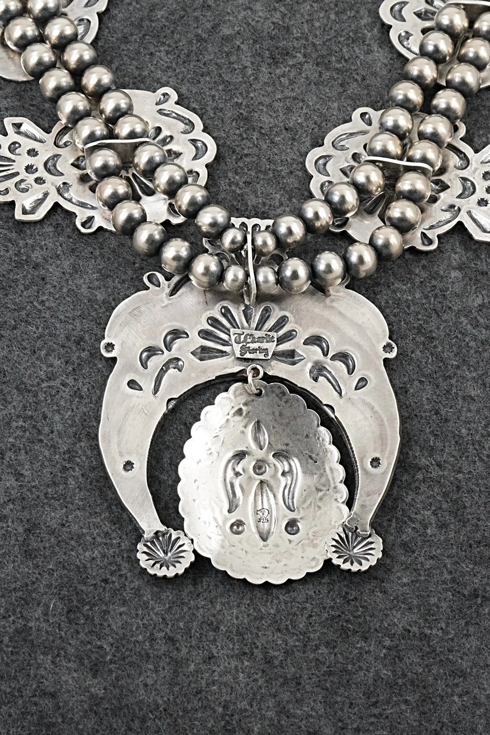 Sterling Silver Squash Blossom Necklace - Terry Charlie