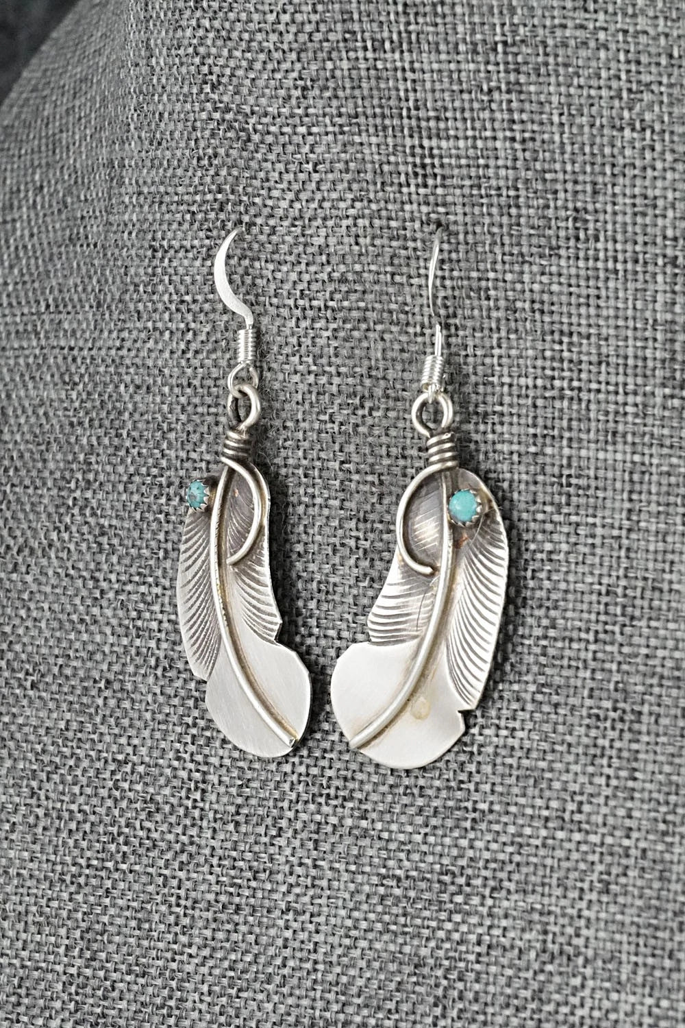 Turquoise & Sterling Silver Earrings - Chris Charlie