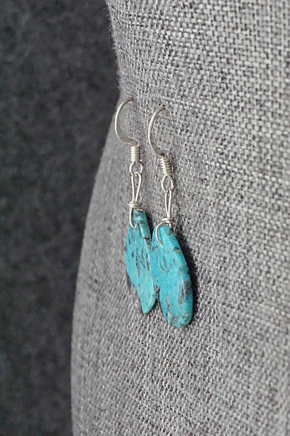 Turquoise & Sterling Silver Earrings - Joe Garcia