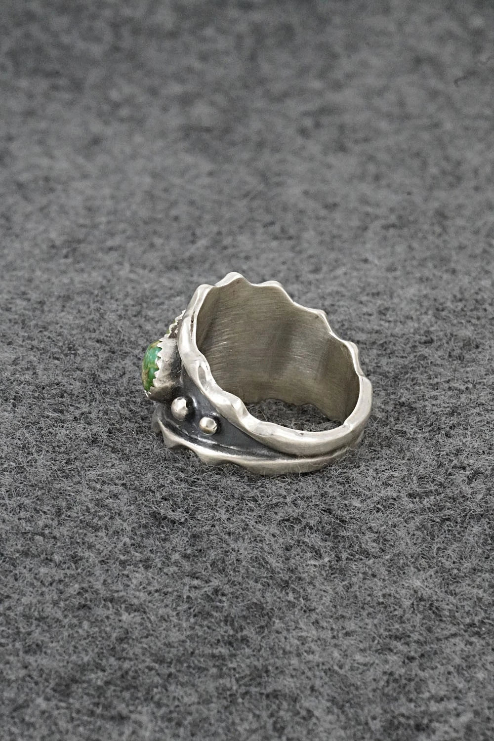 Turquoise & Sterling Silver Ring - Genevieve Francisco - Size 9.75