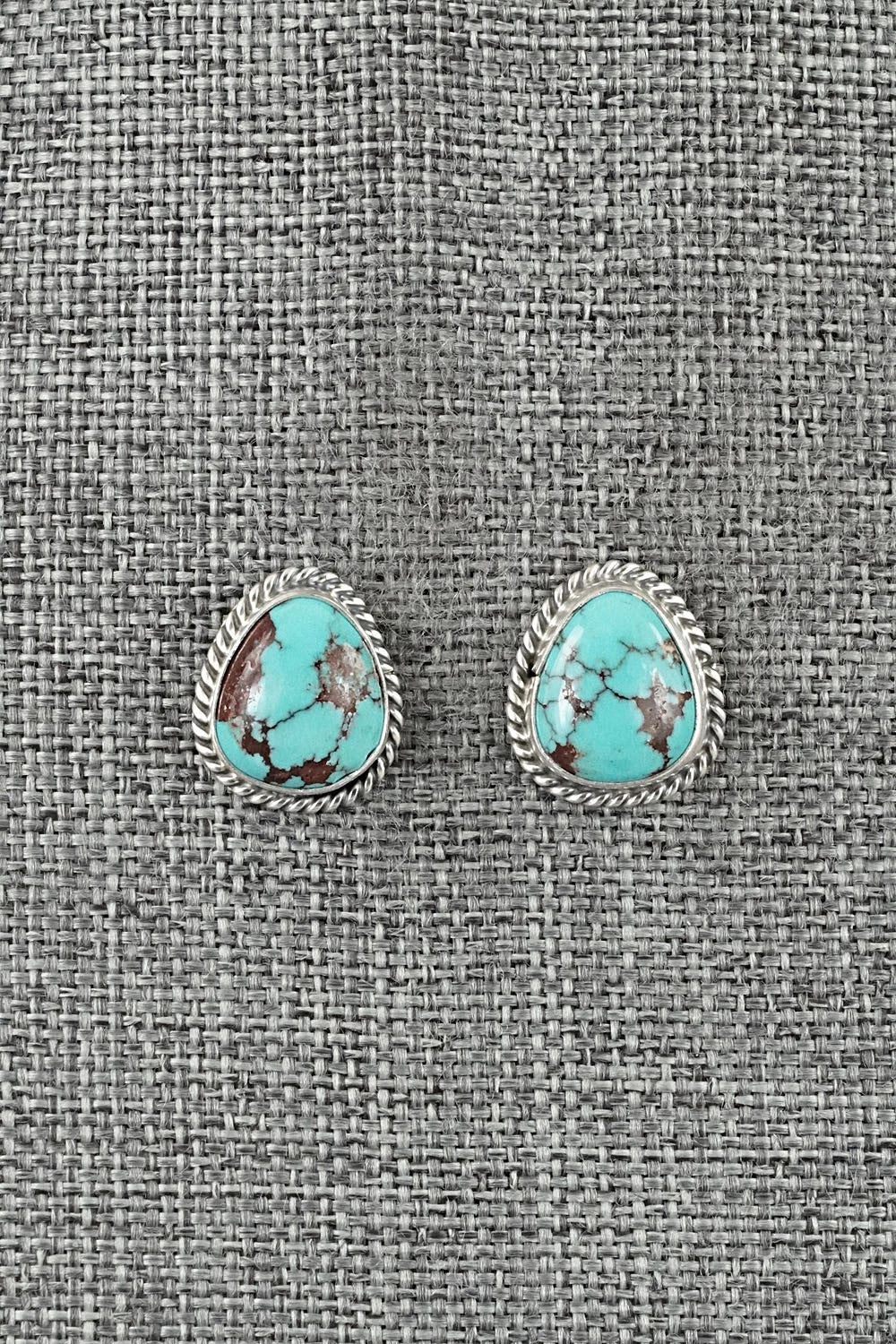 Turquoise & Sterling Silver Earrings - Eugene Gruber