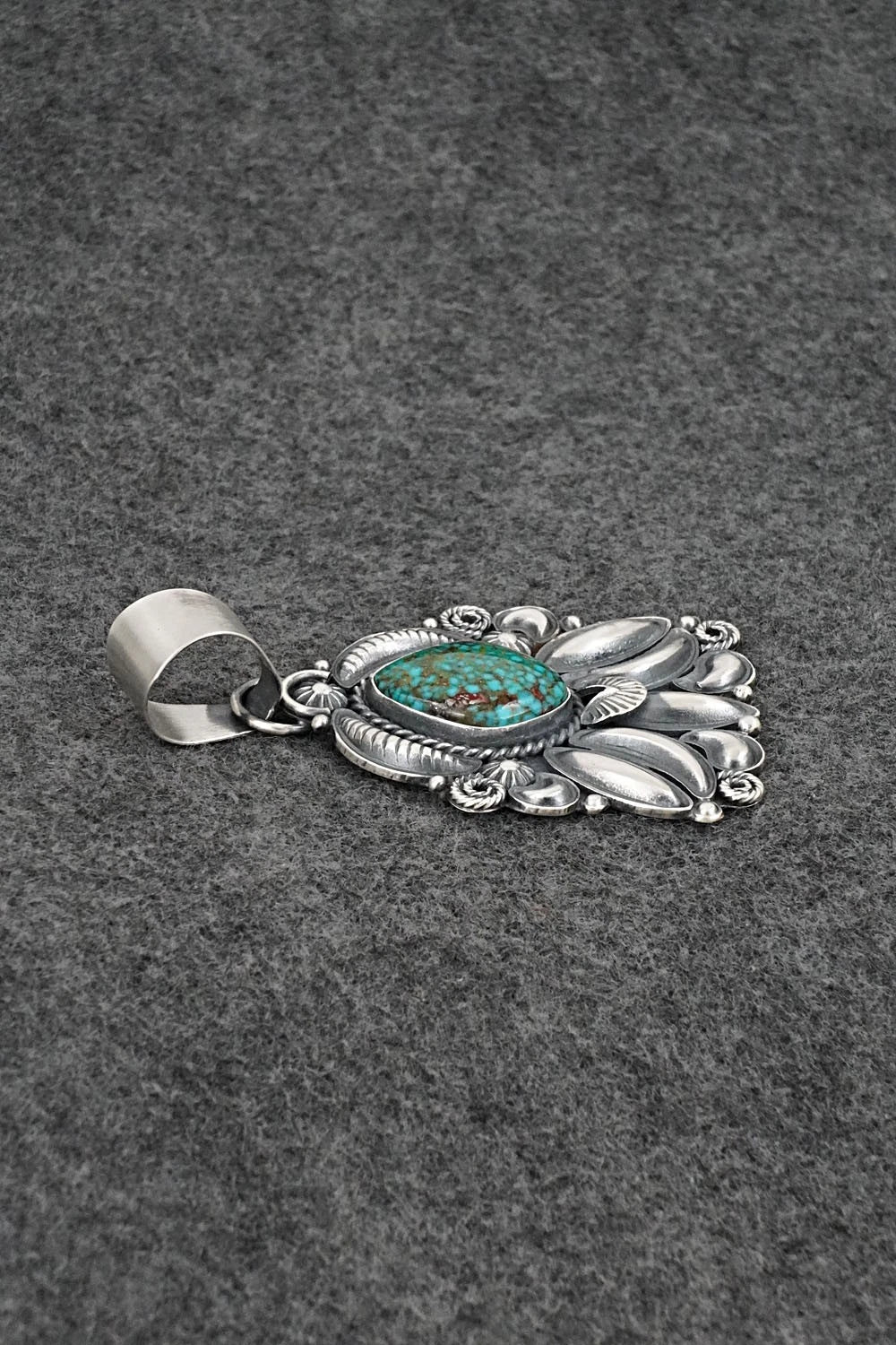 Turquoise and Sterling Silver Pendant - Derrick Gordon