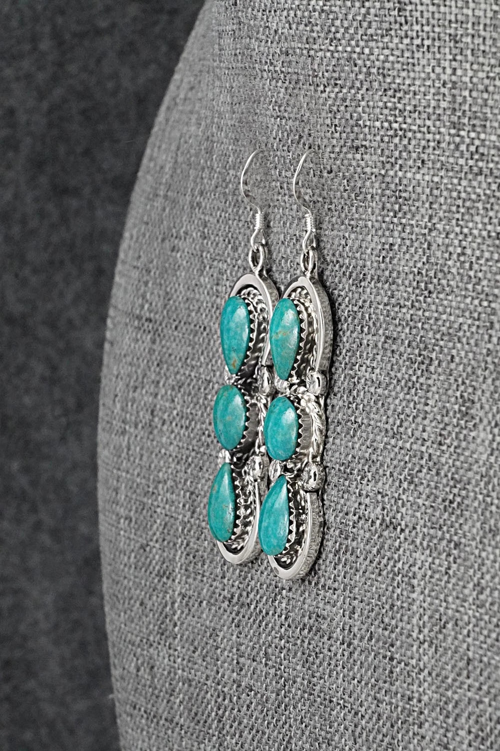 Turquoise & Sterling Silver Earrings - Marie Bahe