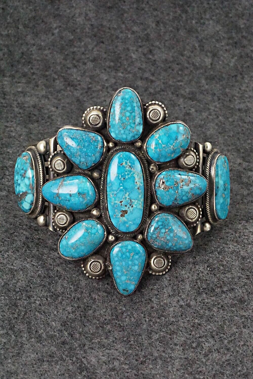 Turquoise and Sterling Silver Bracelet - Calvin Martinez