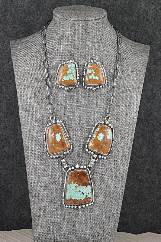 Turquoise & Sterling Silver Necklace and Earrings Set - Bob Becenti