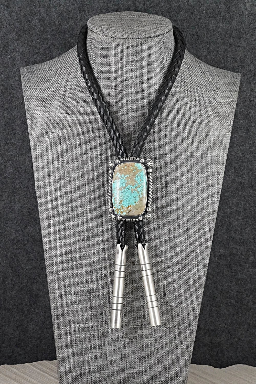 Turquoise & Sterling Silver Bolo Tie - Bob Becenti