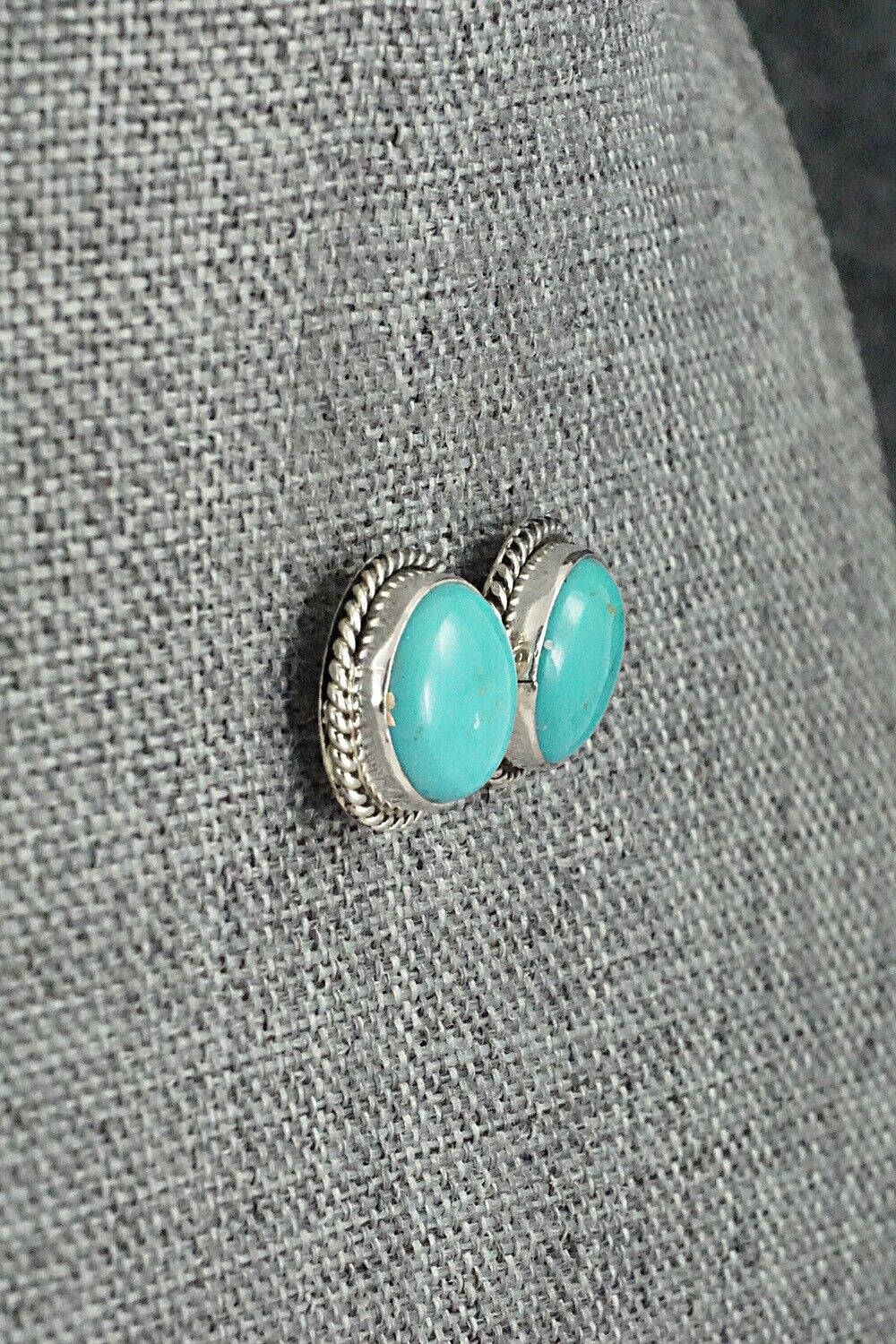 Turquoise & Sterling Silver Earrings - Marco Begaye