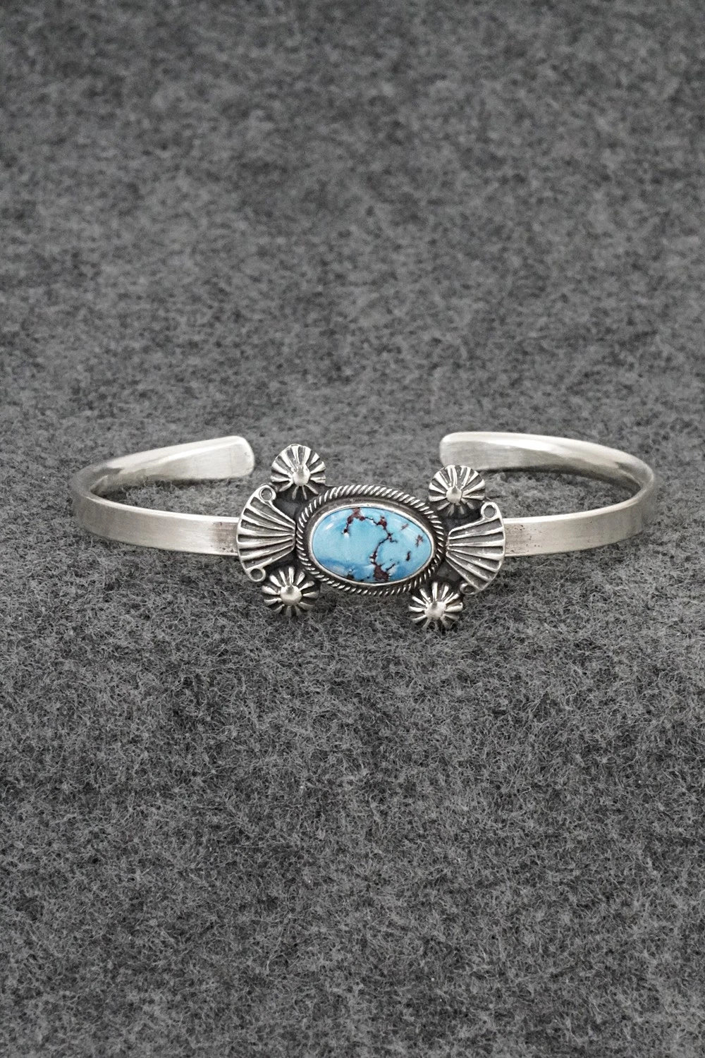 Turquoise & Sterling Silver Bracelet - Genevieve Francisco