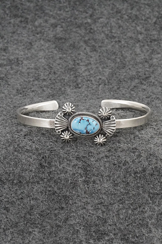 Turquoise & Sterling Silver Bracelet - Genevieve Francisco