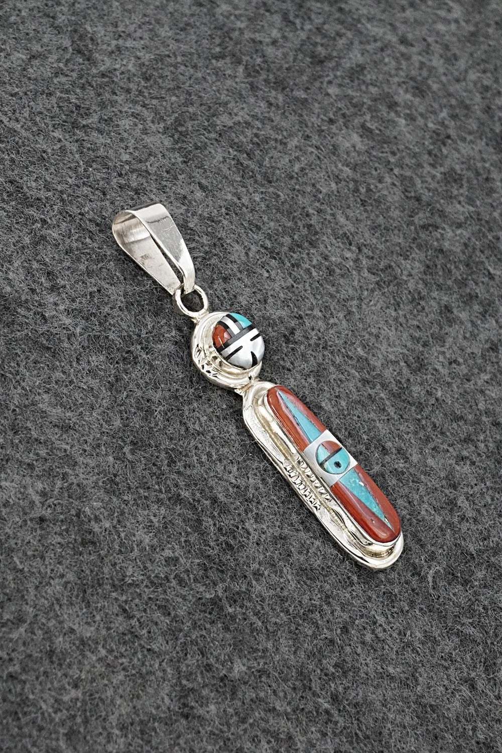 Multi Stone & Sterling Silver Pendant - Rayland Edaakie