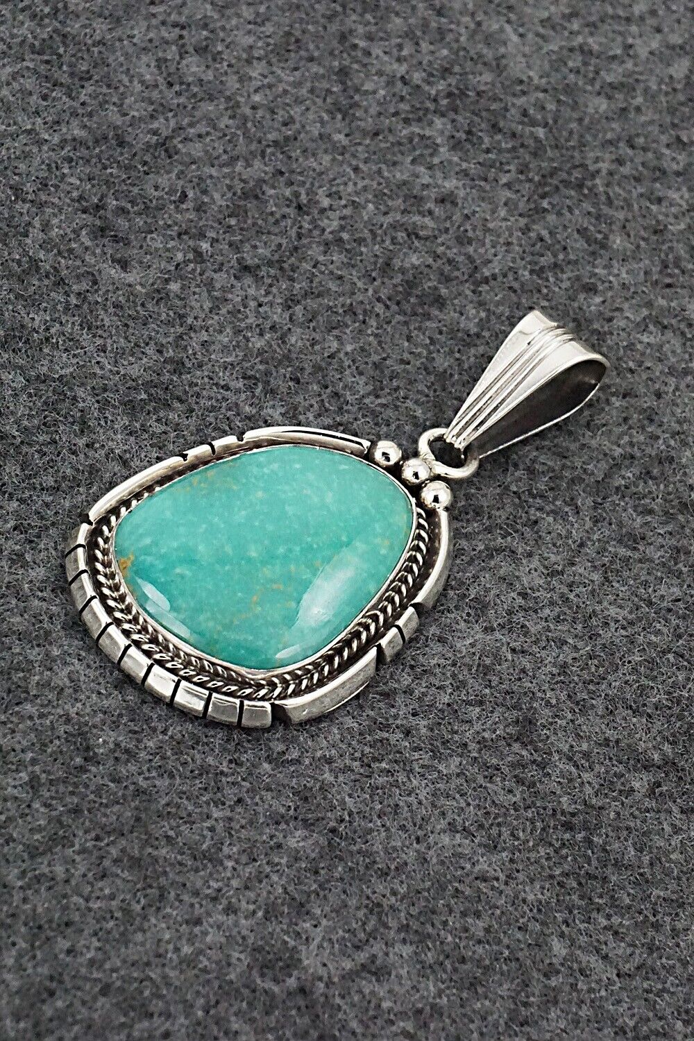 Turquoise & Sterling Silver Pendant - Samuel Yellowhair