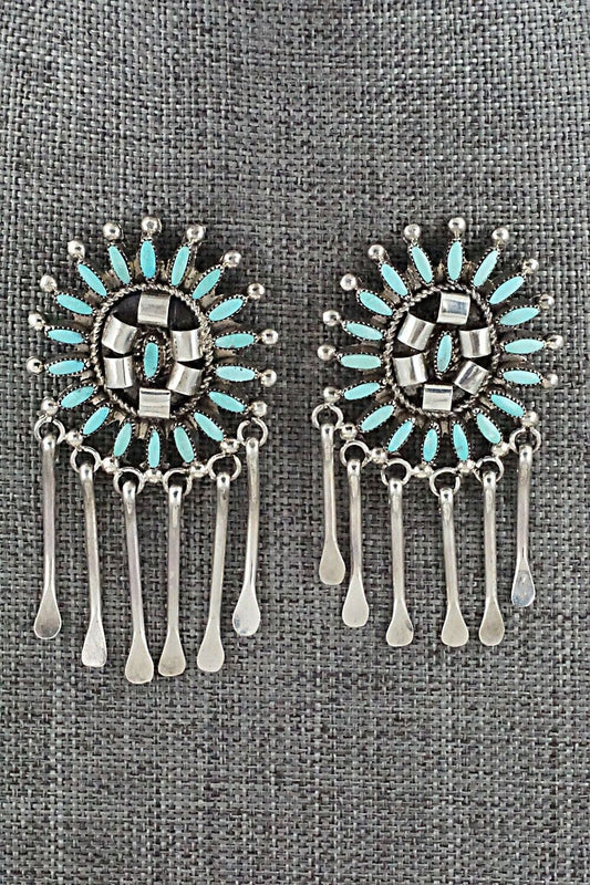 Turquoise & Sterling Silver Earrings - Amy Peynetsa
