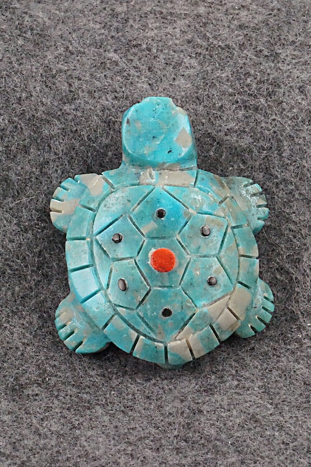 Turtle Zuni Fetish Carving - Reynold Lunasee