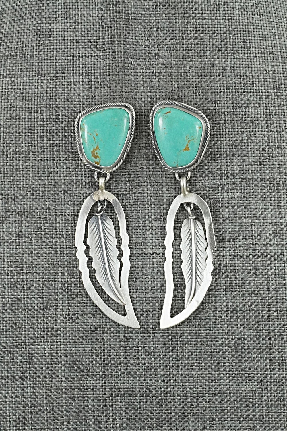 Turquoise & Sterling Silver Earrings - Darrin Livingston