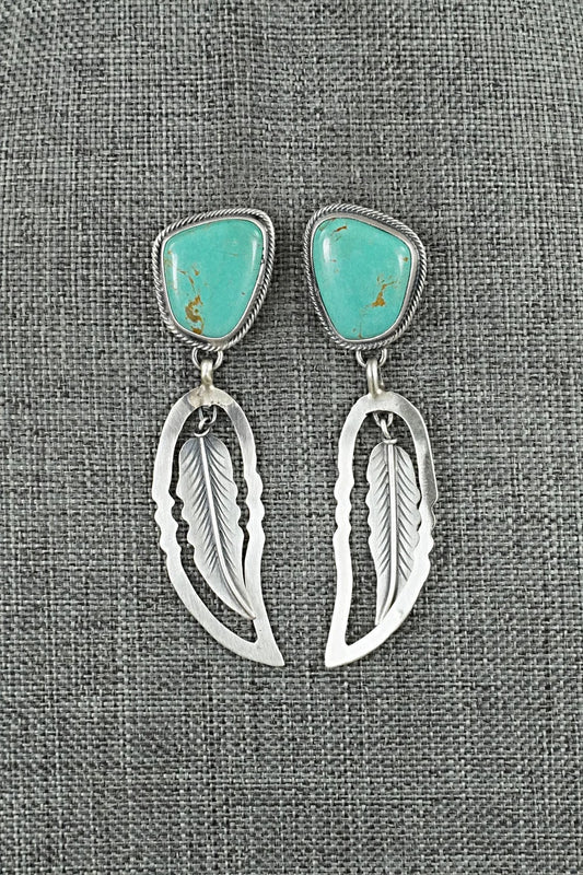 Turquoise & Sterling Silver Earrings - Darrin Livingston