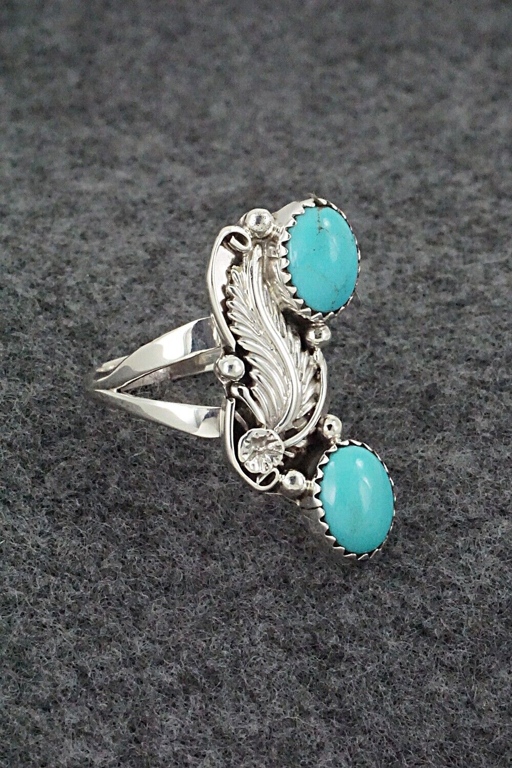 Turquoise & Sterling Silver Ring - Robert Martinez - Size 7.5