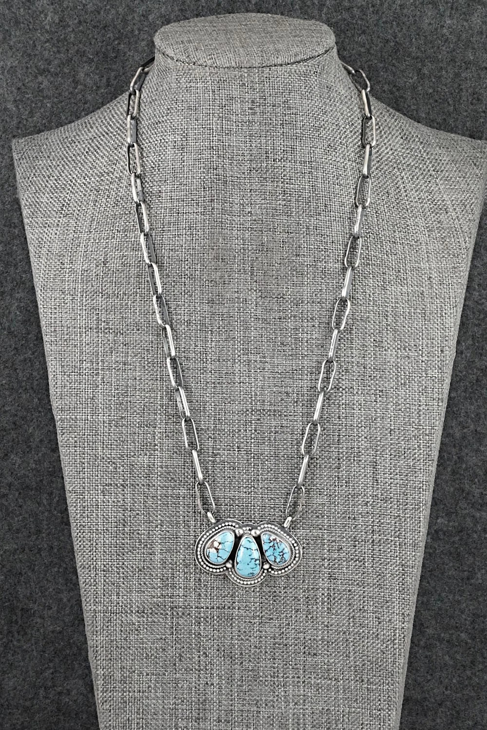 Turquoise & Sterling Silver Necklace - Darrin Livingston