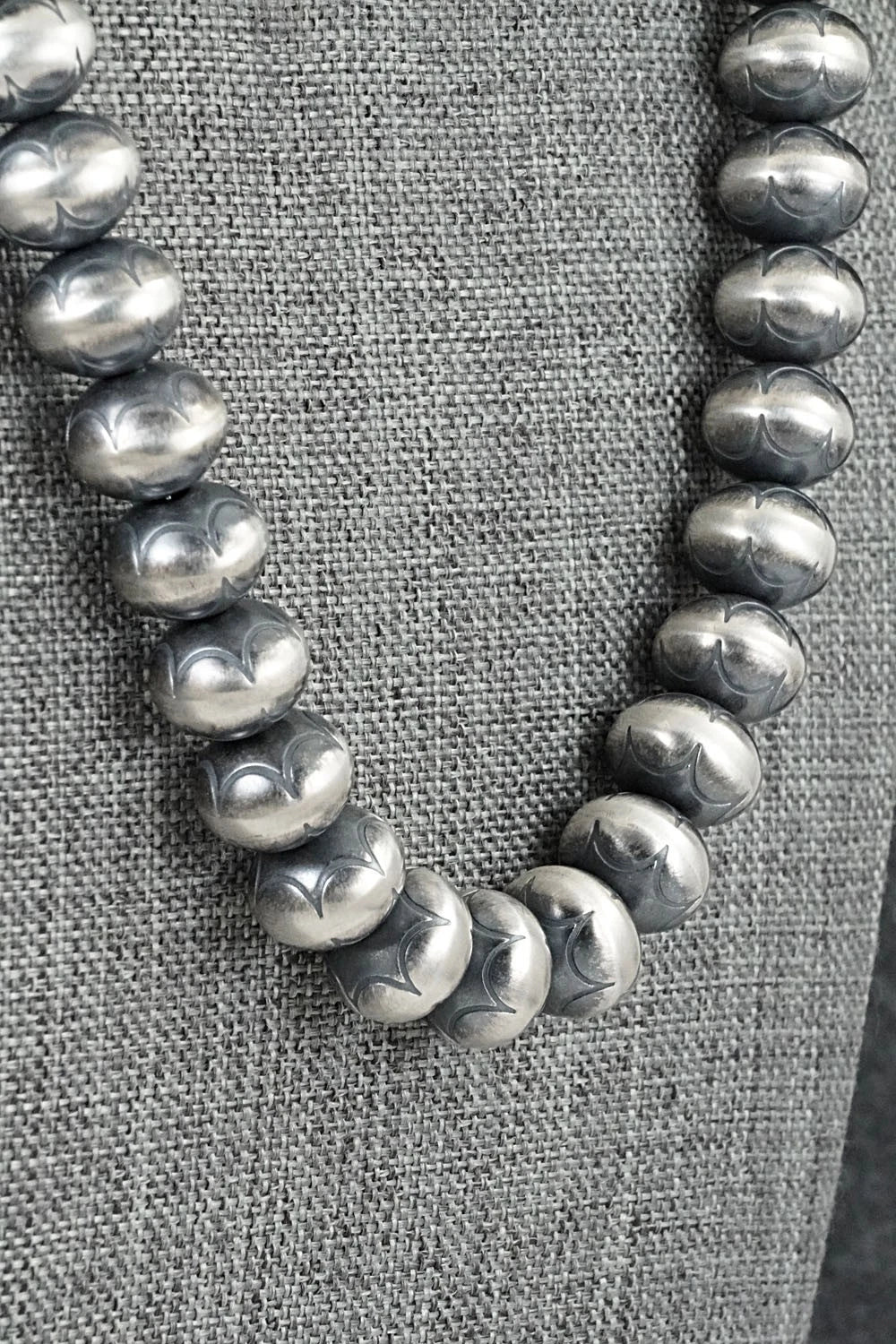 Sterling Silver Navajo Pearl Necklace 18" - Bryannen Halwood