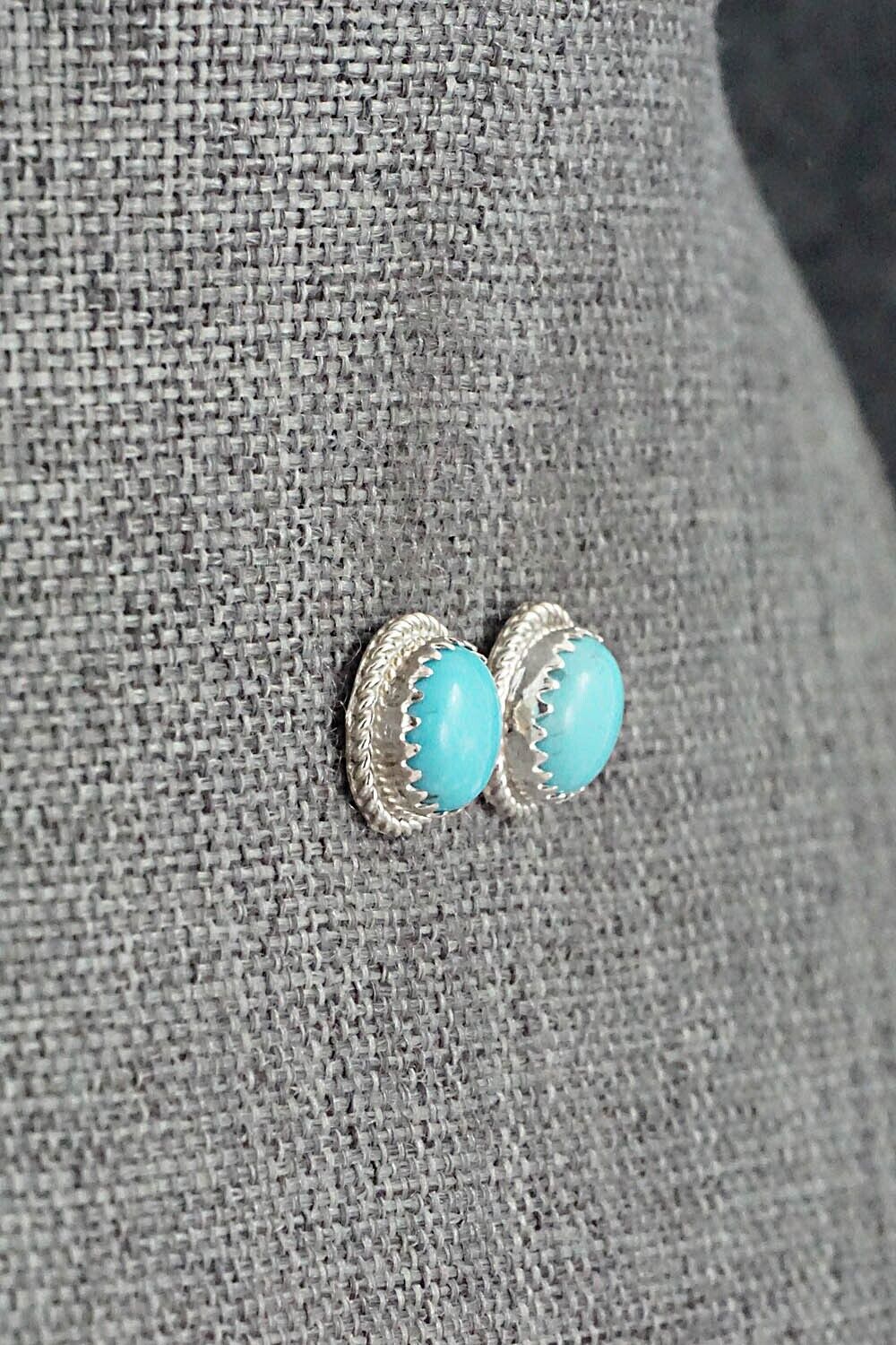 Turquoise & Sterling Silver Earrings - Sally Arviso