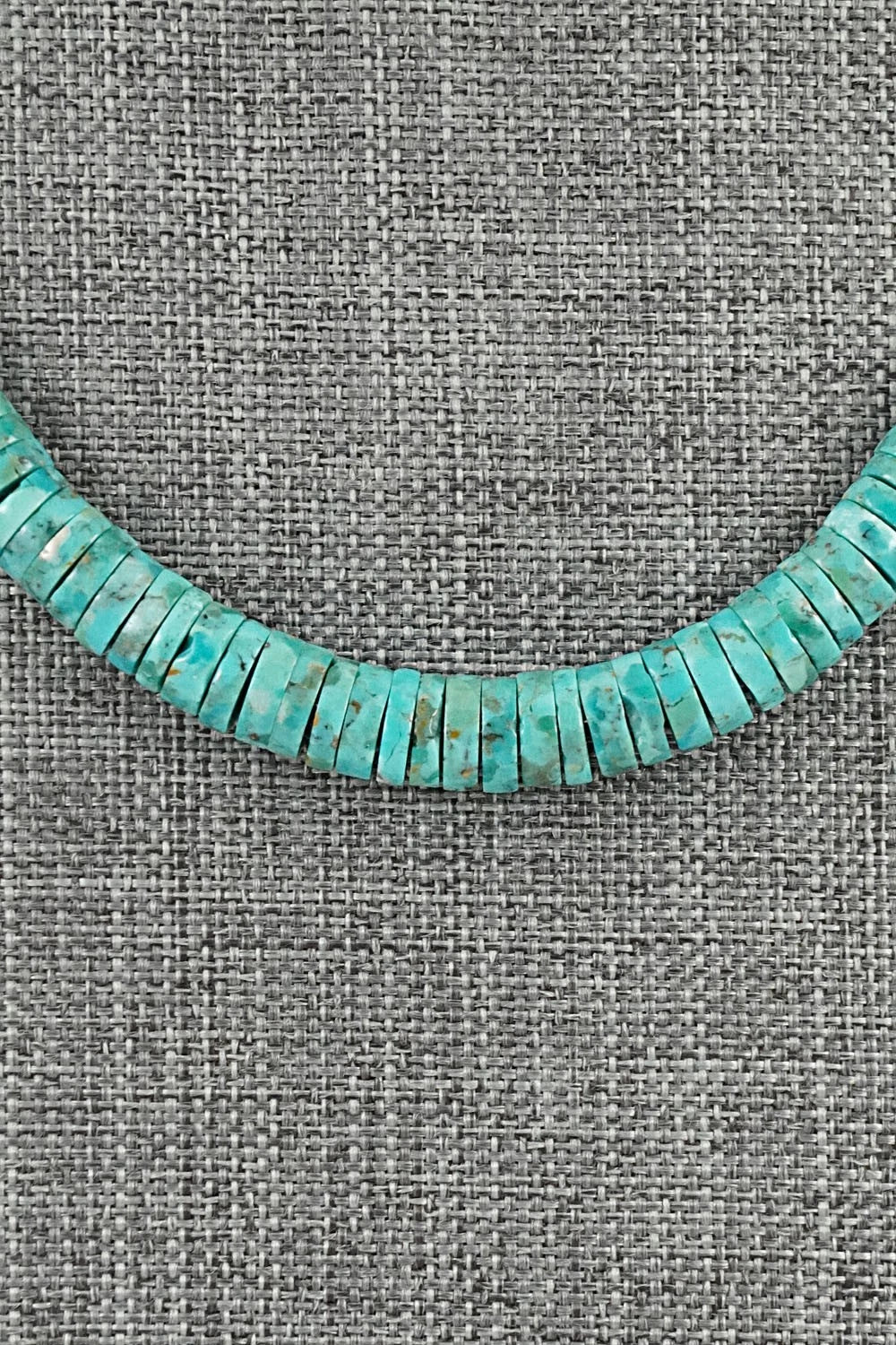 Turquoise & Sterling Silver Necklace 18" - Doreen Jake