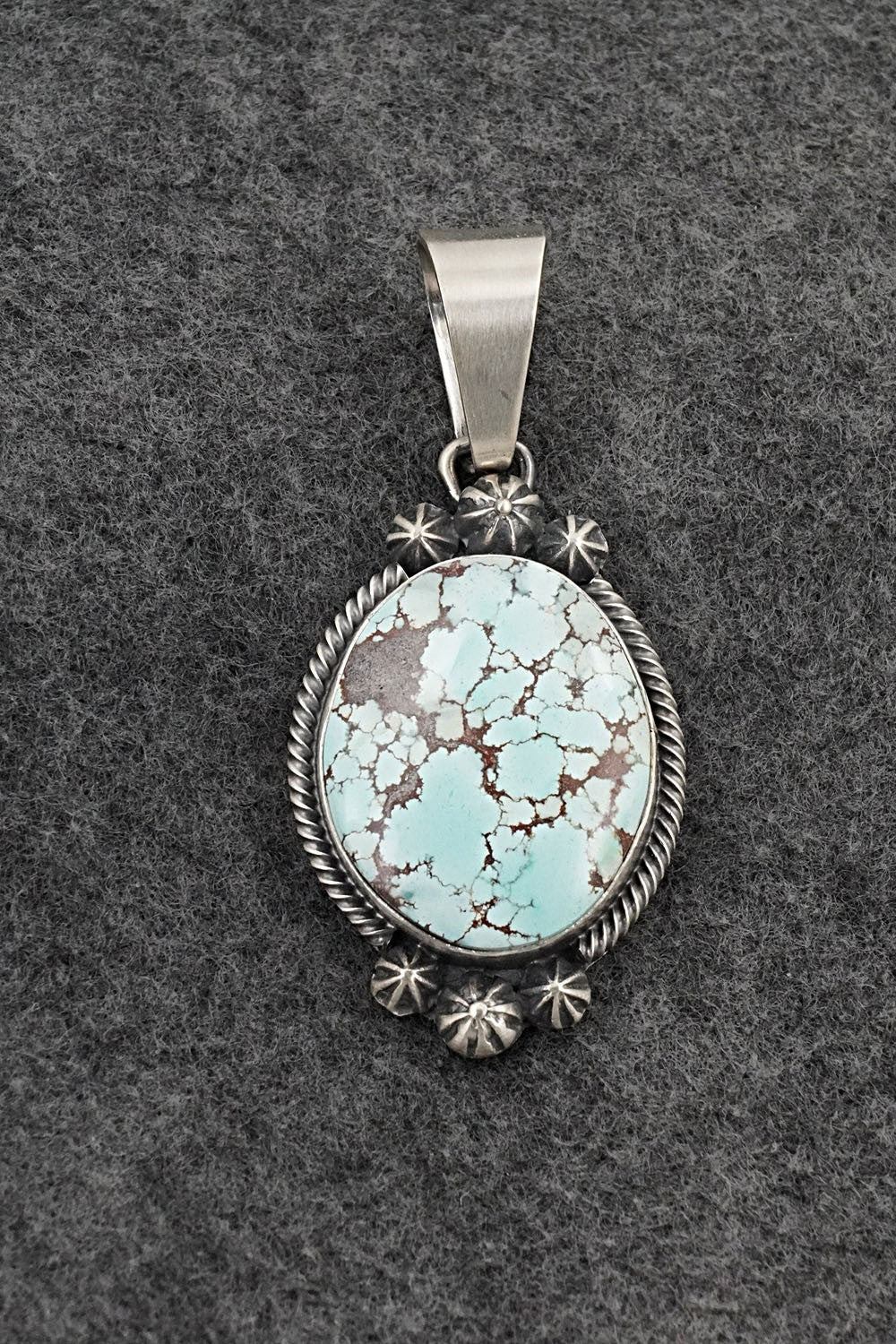 Turquoise & Sterling Silver Pendant - Darrin Livingston