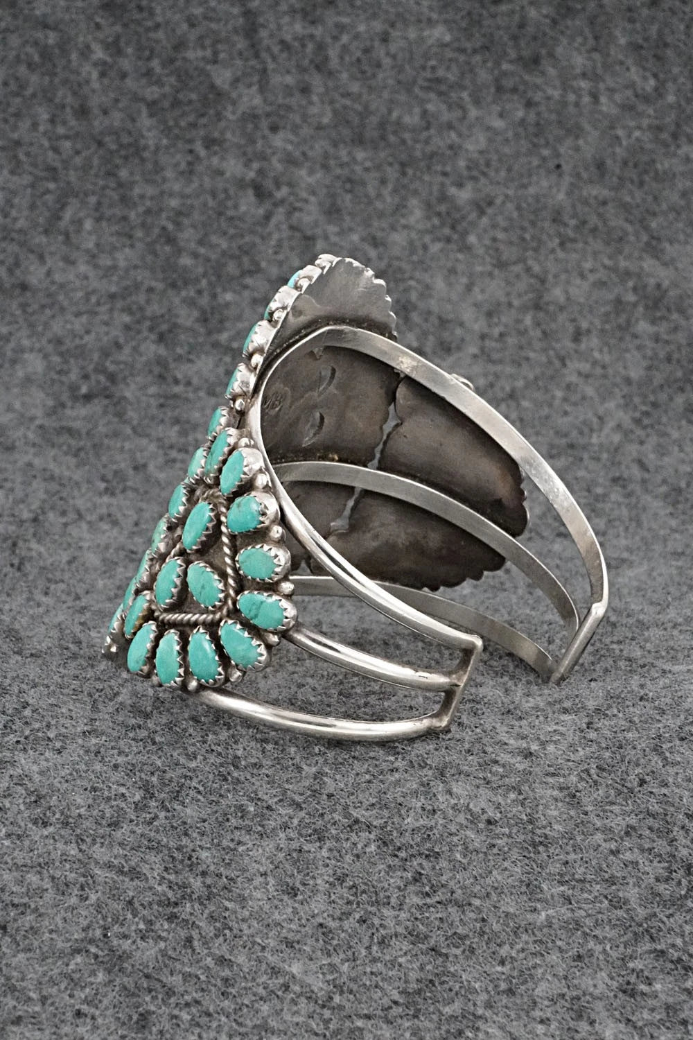 Turquoise & Sterling Silver Vintage Bracelet - Larry Moses Begay
