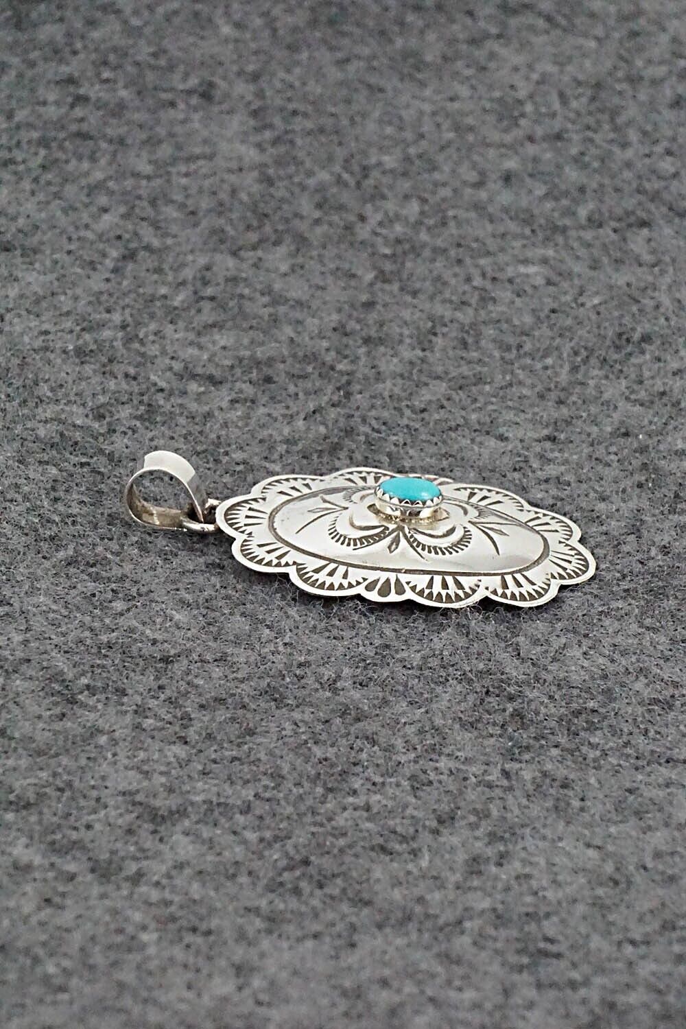 Turquoise & Sterling Silver Pendant - Bertha Begay