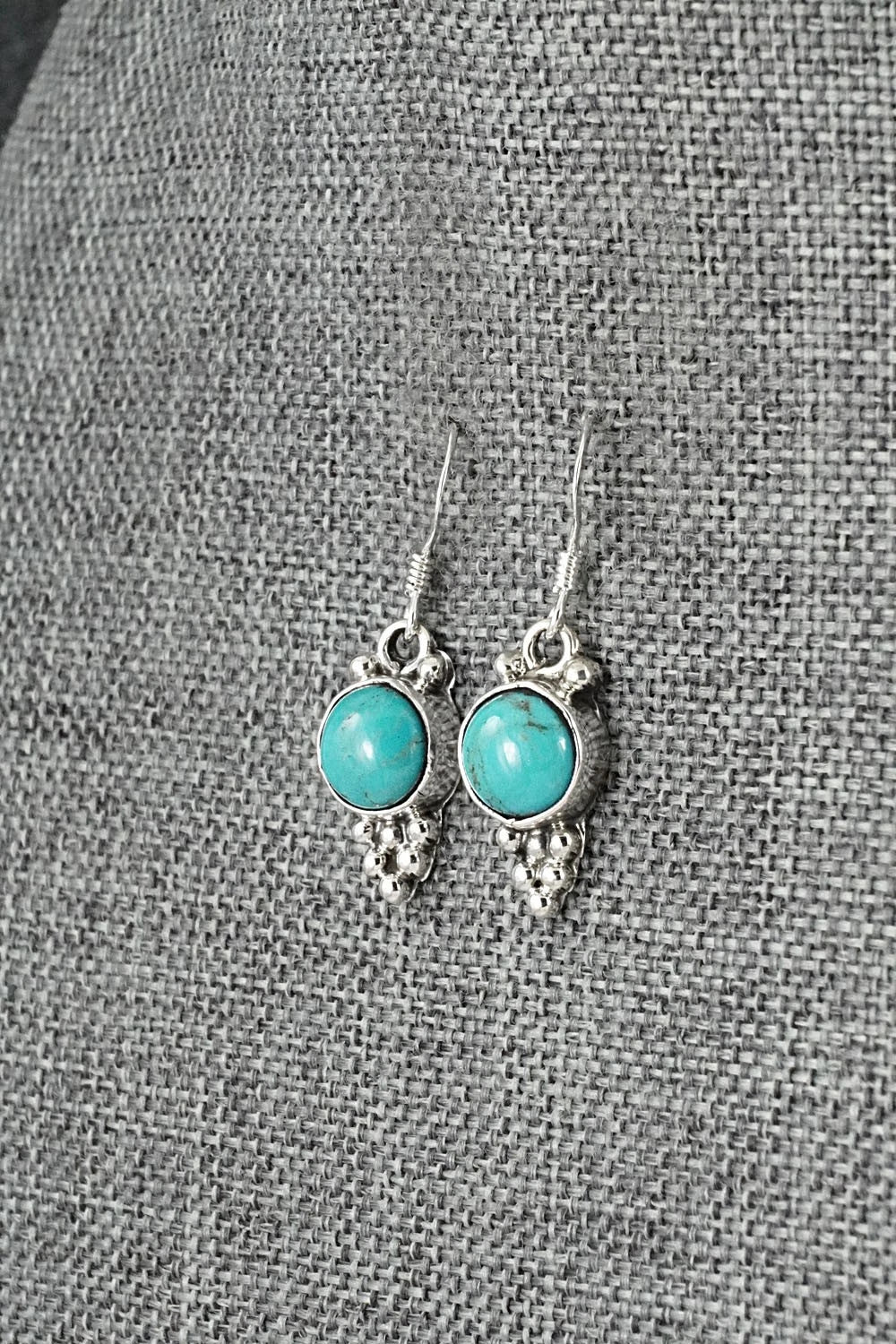 Turquoise & Sterling Silver Earrings - Isabell Yazzie