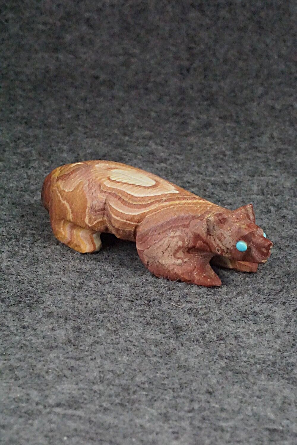 Badger Zuni Fetish Carving - Ronnie Lunasee