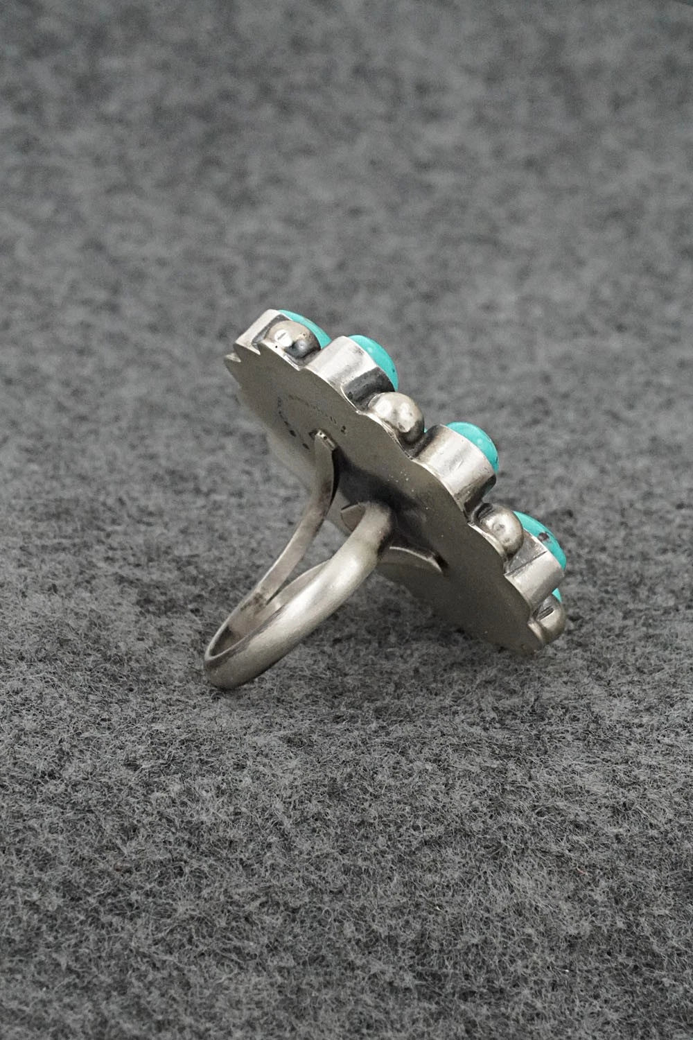 Turquoise & Sterling Silver Ring - Kathleen Livingston - Size Adjustable