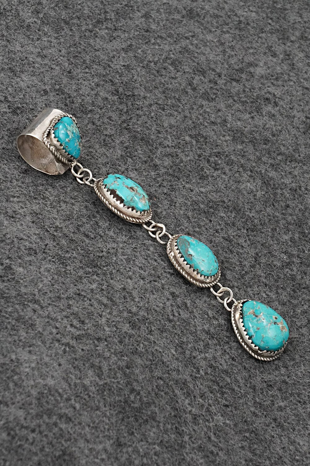 Turquoise & Sterling Silver Pendant - Ernest Hawthorne