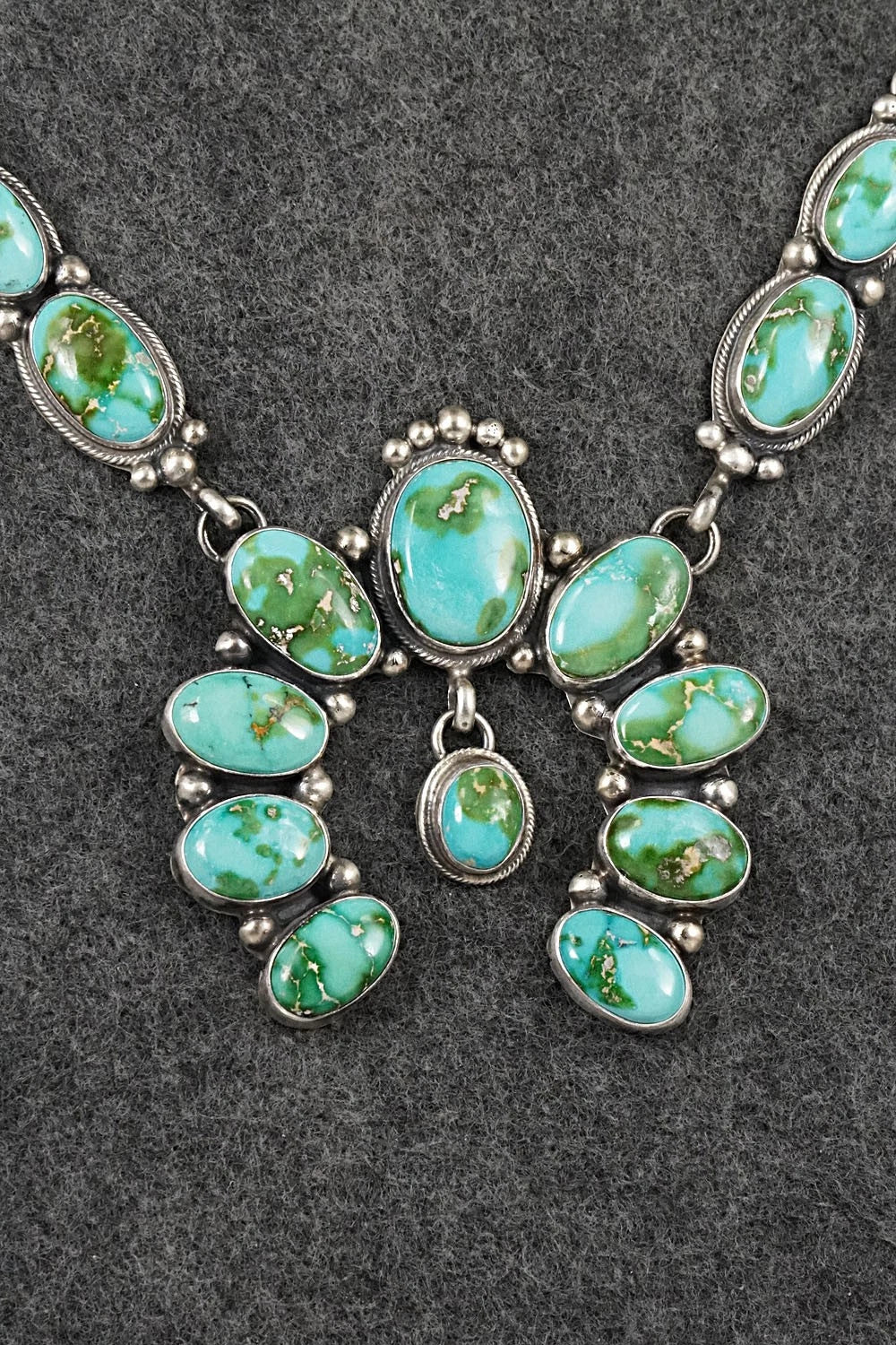 Turquoise & Sterling Silver Squash Blossom Set - Kathleen Livingston