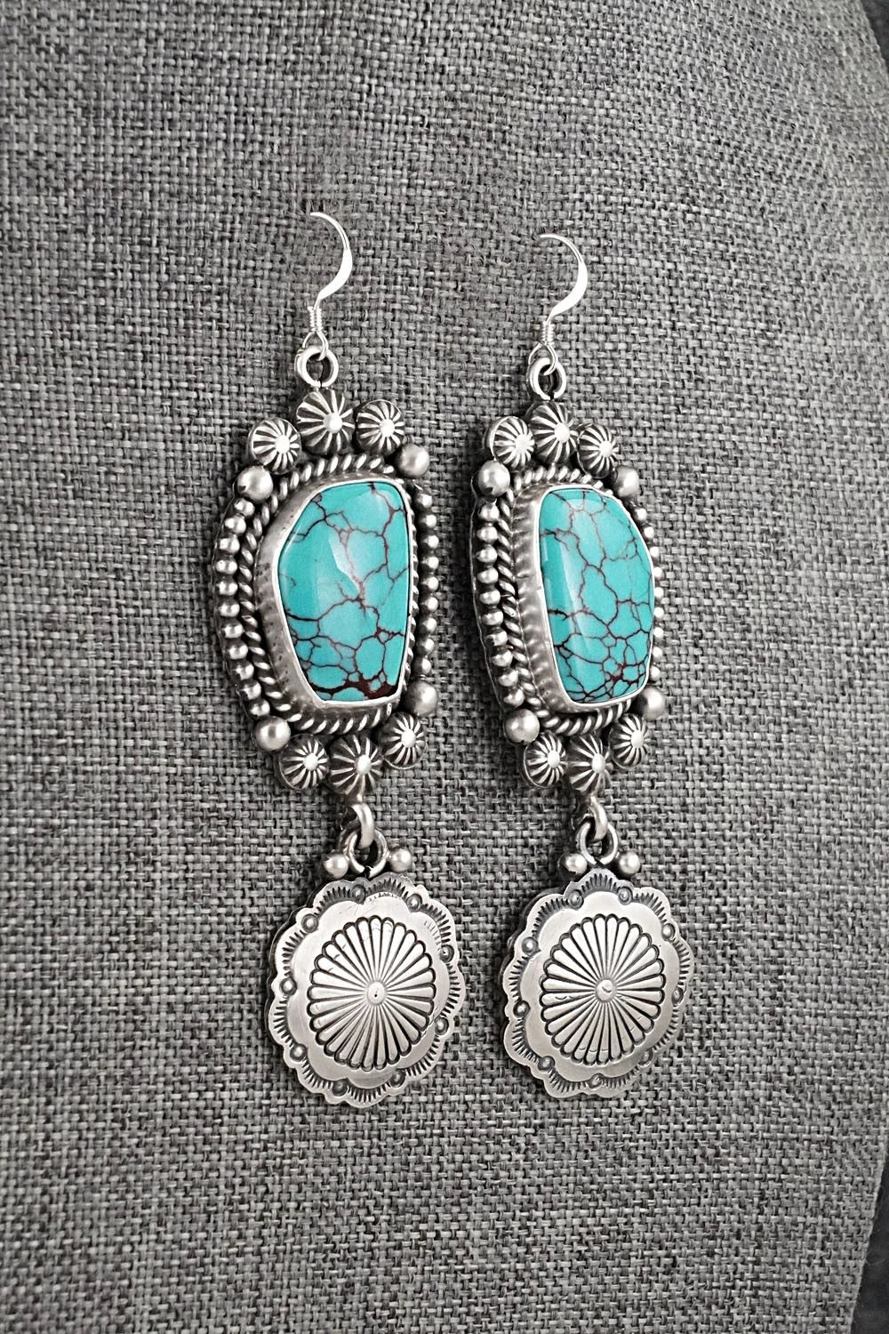 Turquoise & Sterling Silver Earrings - Michael Calladitto
